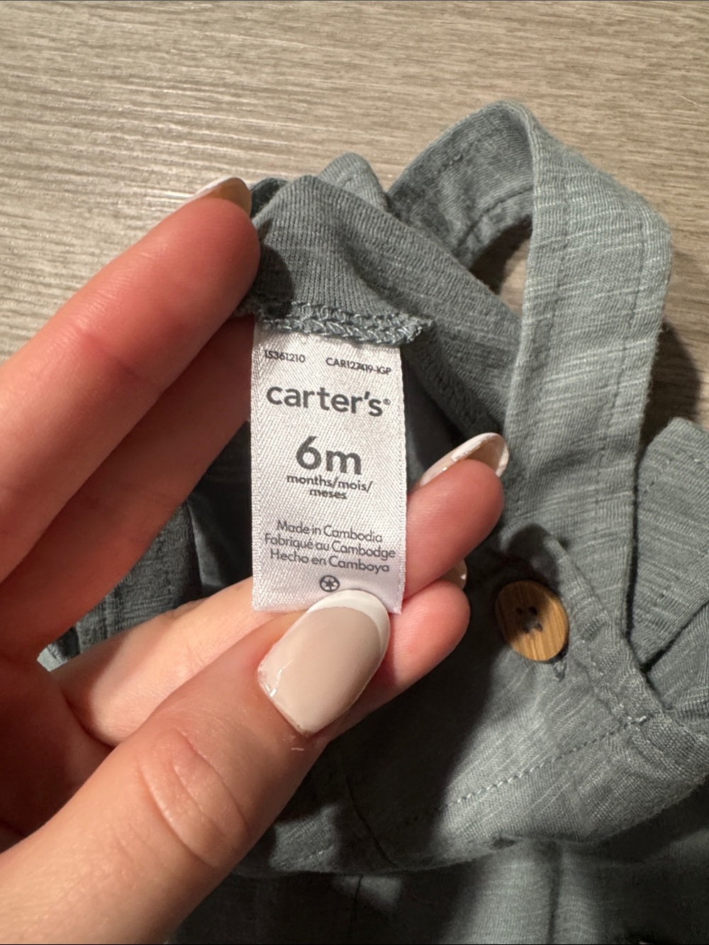 Carters Teal Overalls - Picture 5 of 5